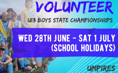 Calling for Volunteers – U13 Boys State Championships
